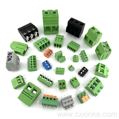Pluggable PCB Terminal Blocks Male and Female Connectors with Ears Right Angle